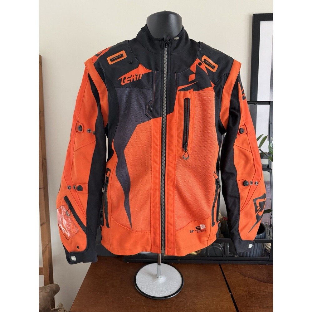 LEATT GPX 4.5 X-Flow Mesh Motorcycle Jacket Men’s Small Orange Black